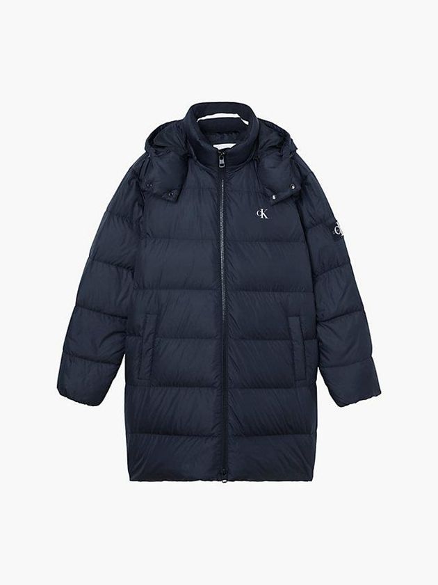 Black Calvin Klein Recycled Polyester Down Puffer Men Coat | JEOH-63257