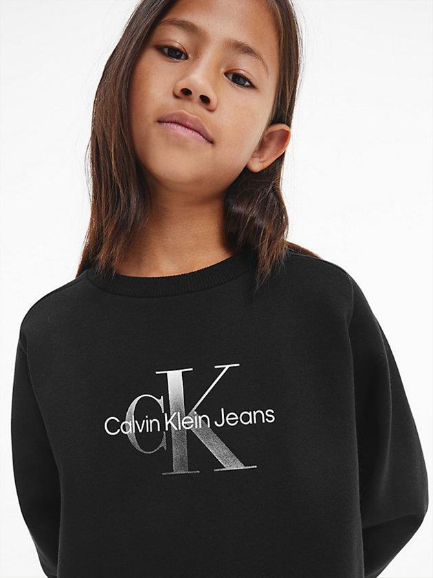 Black Calvin Klein Recycled Polyester Flared Logo Girls's Dress | NHGV-59126