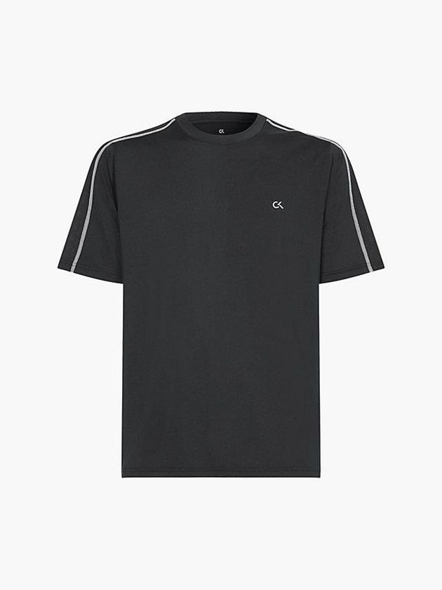 Black Calvin Klein Recycled Polyester Gym Men T-Shirt | AMWQ-23041