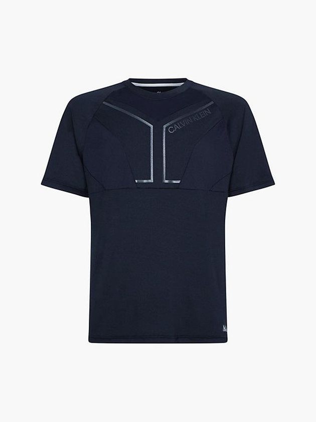 Black Calvin Klein Recycled Polyester Gym Men T-Shirt | UOEX-37850