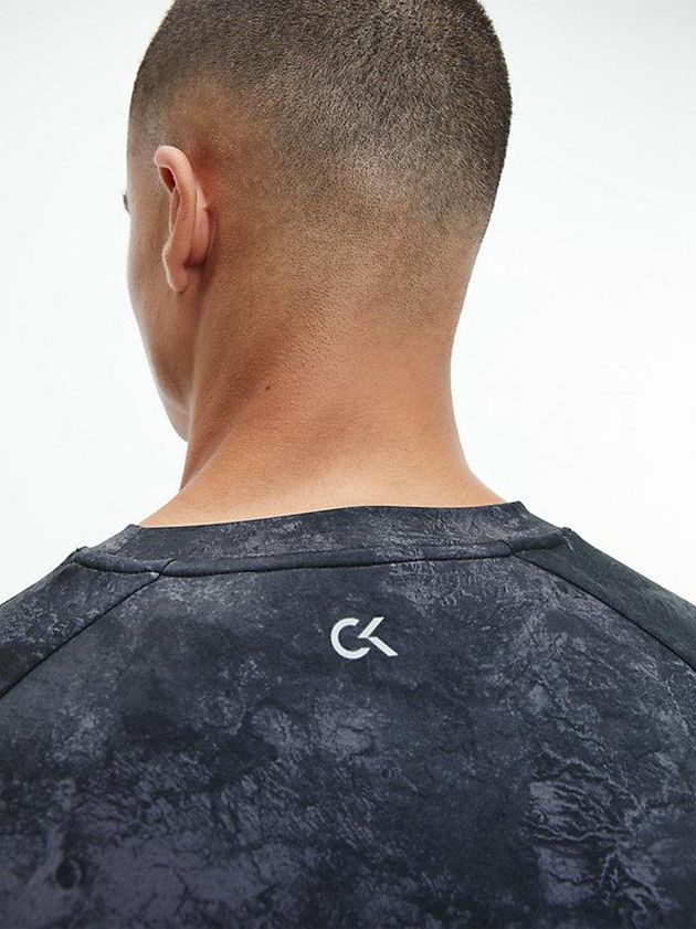 Black Calvin Klein Recycled Polyester Gym Men T-Shirt | IUFN-76439