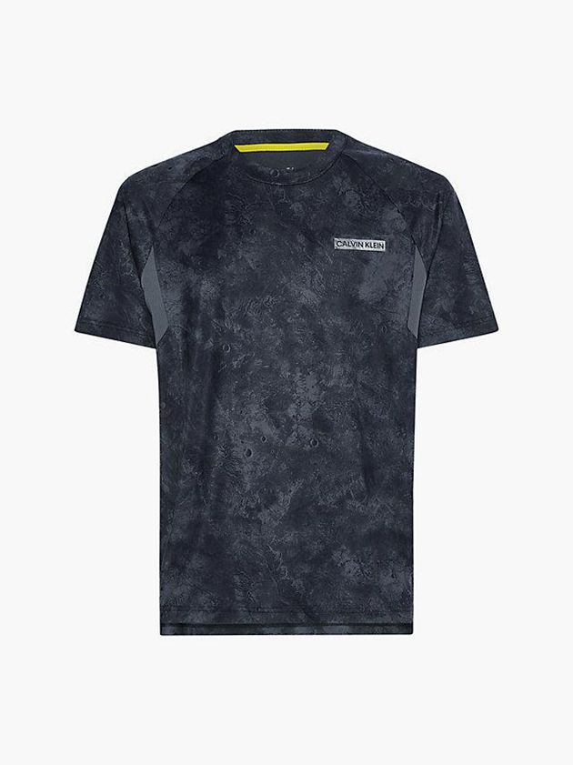 Black Calvin Klein Recycled Polyester Gym Men T-Shirt | IUFN-76439