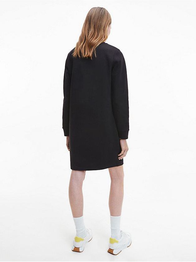 Black Calvin Klein Recycled Polyester Jumper Women Dress | YIHN-68745