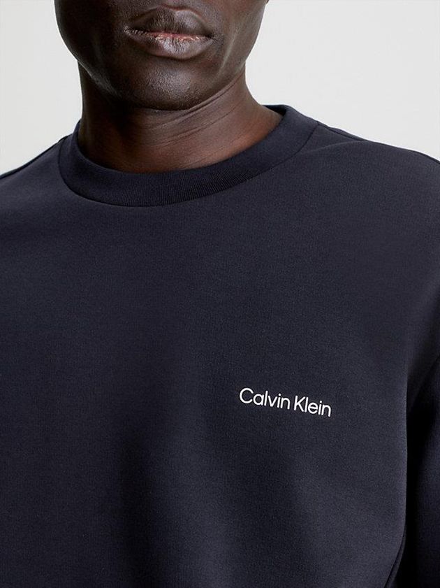 Black Calvin Klein Recycled Polyester Men Sweatshirt | MJWU-56278