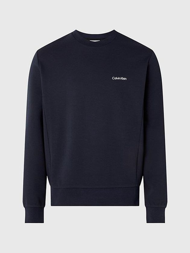 Black Calvin Klein Recycled Polyester Men Sweatshirt | MJWU-56278