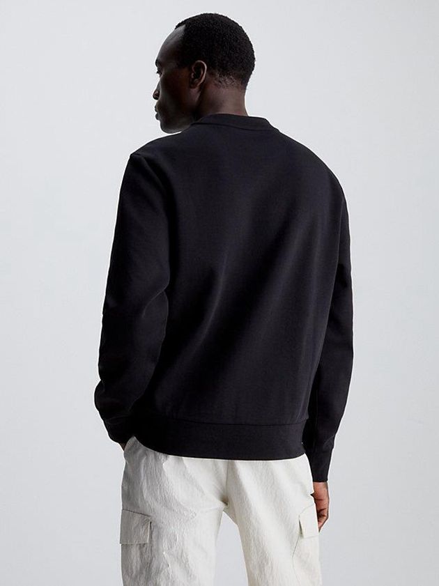 Black Calvin Klein Recycled Polyester Men Sweatshirt | COSM-68201