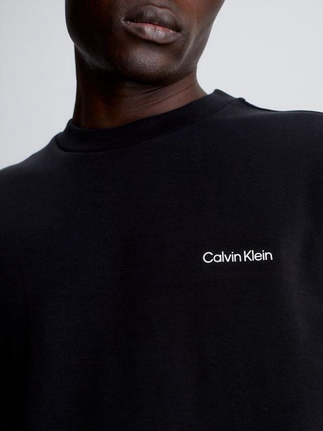 Black Calvin Klein Recycled Polyester Men Sweatshirt | COSM-68201
