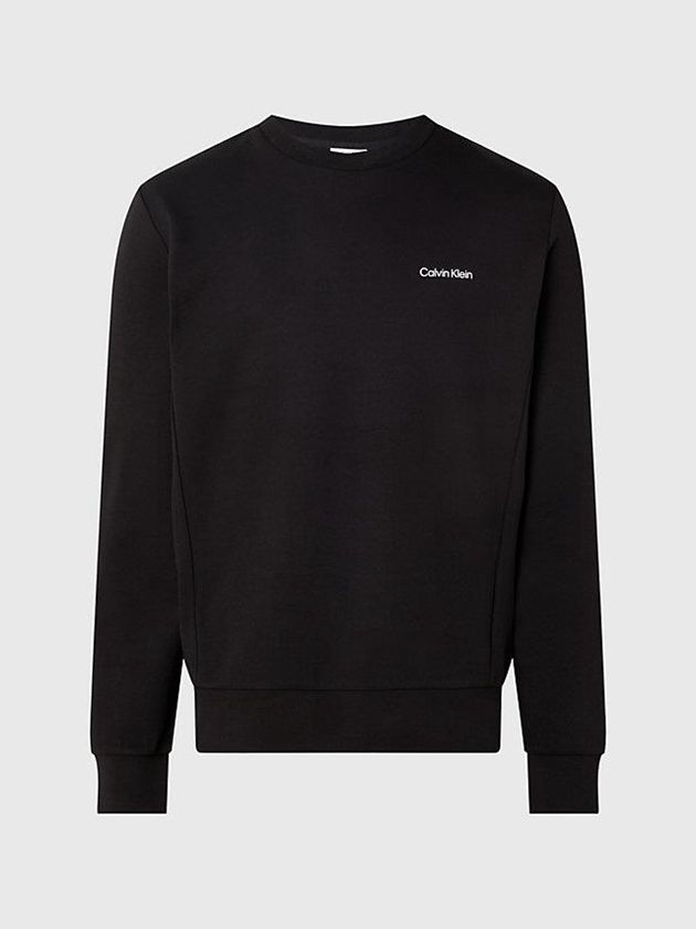 Black Calvin Klein Recycled Polyester Men Sweatshirt | COSM-68201