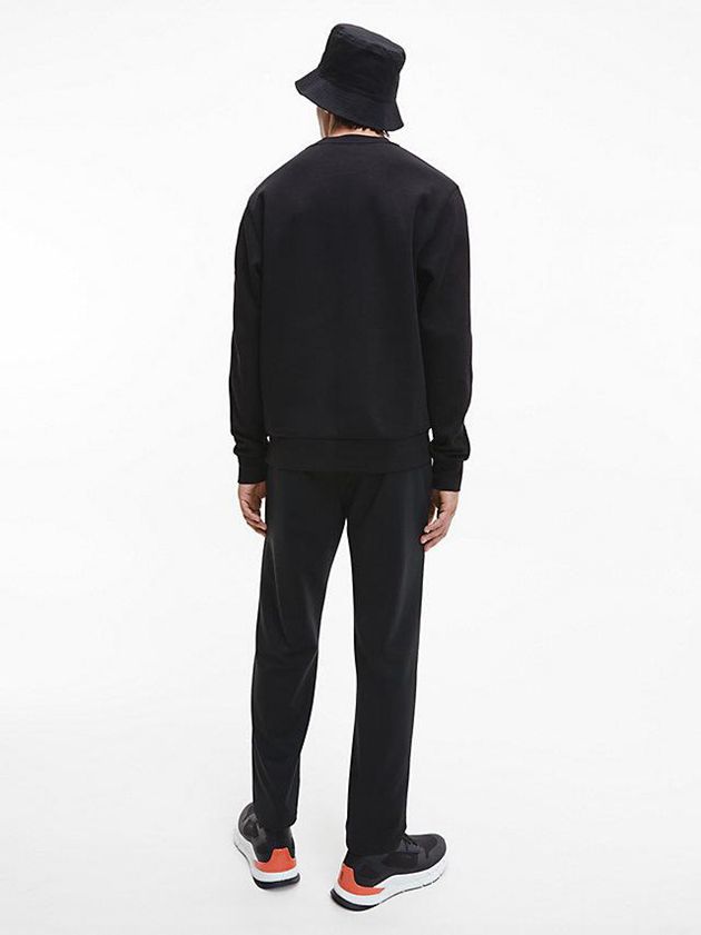 Black Calvin Klein Recycled Polyester Men Sweatshirt | ORTM-74602