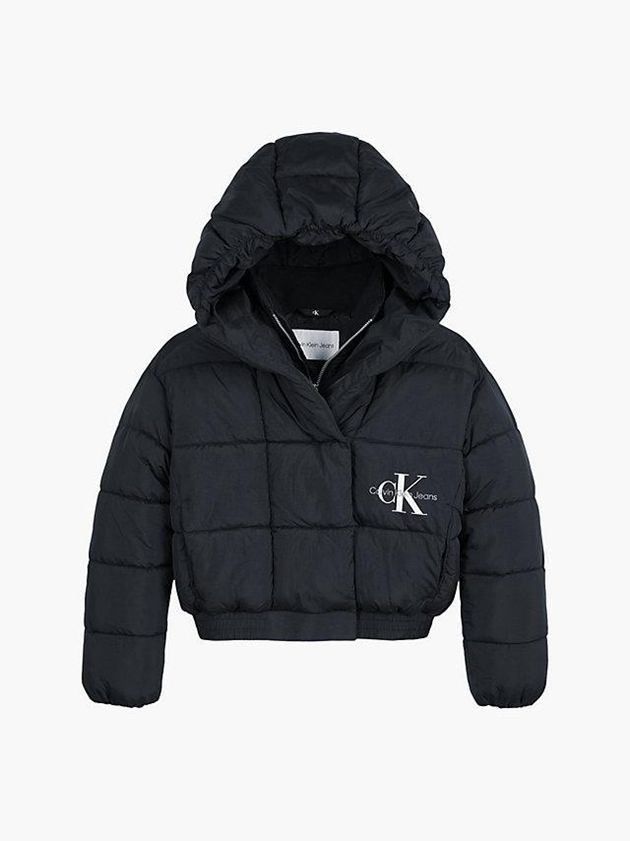 Black Calvin Klein Recycled Polyester Puffer Girls's Jacket | LSKU-96821