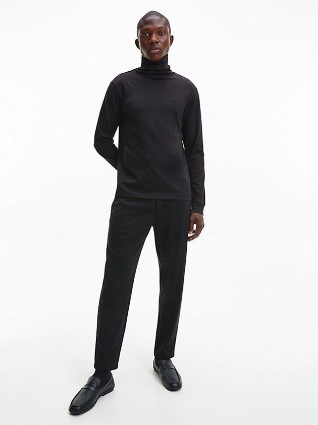 Black Calvin Klein Recycled Polyester Tapered Men Pants | LQGD-74216