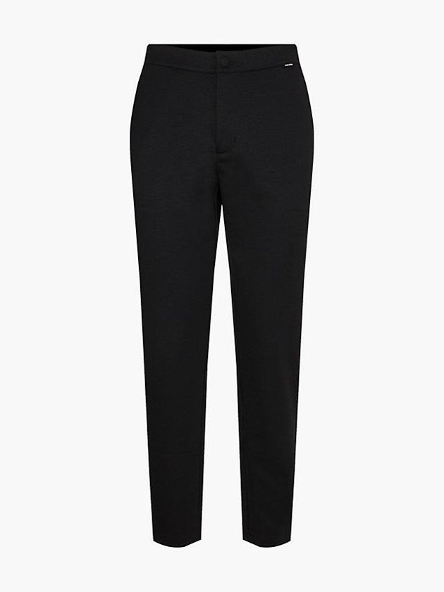 Black Calvin Klein Recycled Polyester Tapered Men Pants | LQGD-74216