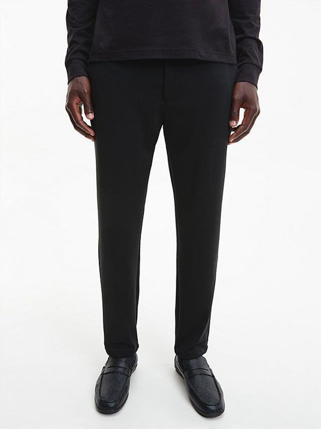Black Calvin Klein Recycled Polyester Tapered Men Pants | LQGD-74216