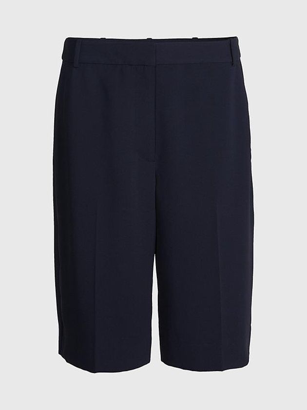 Black Calvin Klein Recycled Polyester Twill Women Shorts | LWYR-60182
