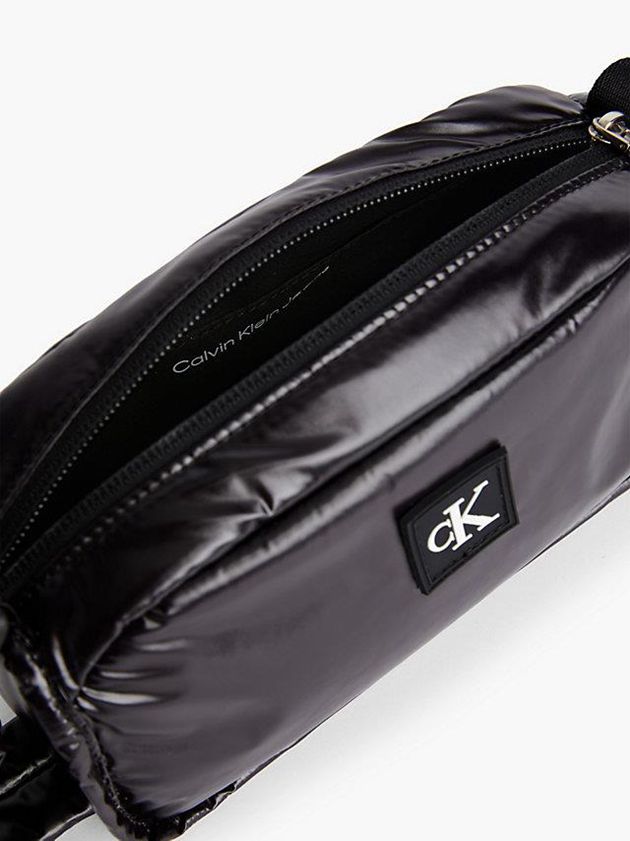 Black Calvin Klein Recycled Puffer Crossbody Women Bags | TMZU-67240