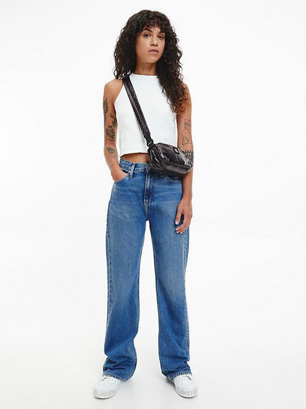 Black Calvin Klein Recycled Puffer Crossbody Women Bags | TMZU-67240