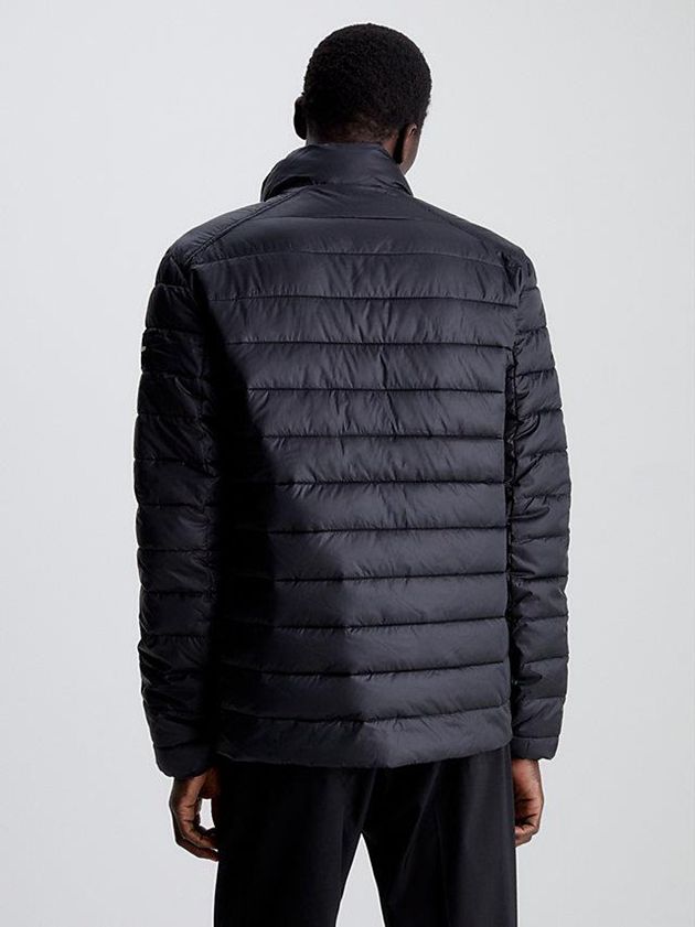 Black Calvin Klein Recycled Puffer Men Jacket | MWUX-65834