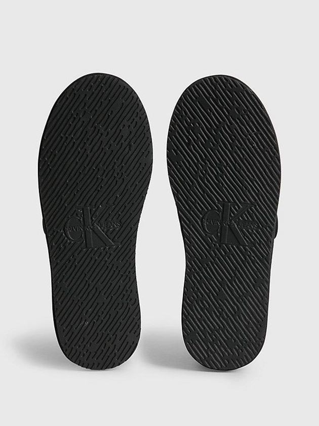 Black Calvin Klein Recycled Puffer Women Slippers | UDHQ-23859