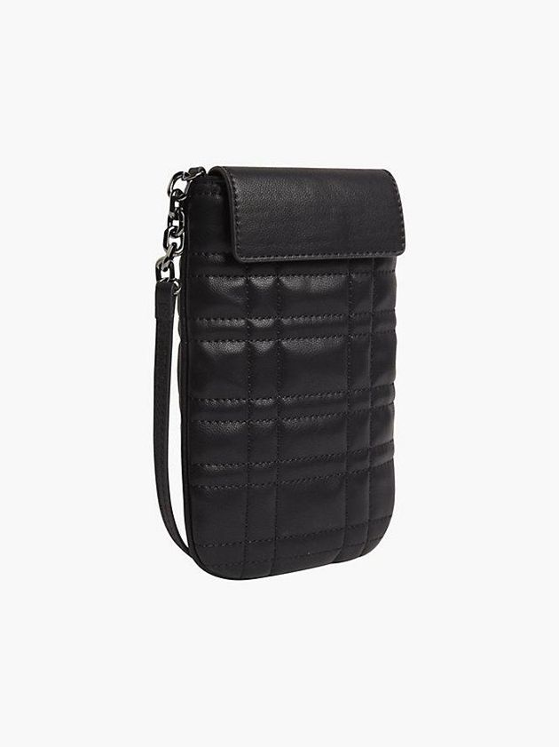 Black Calvin Klein Recycled Quilted Phone Women Bags | CGOB-89531
