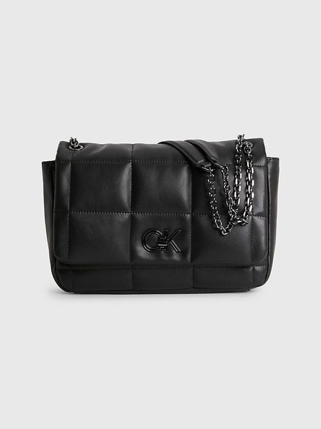 Black Calvin Klein Recycled Quilted Shoulder Women Bags | MPTW-72581