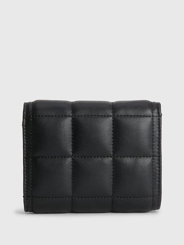 Black Calvin Klein Recycled Quilted Wallet Women Bags | QMNL-70251