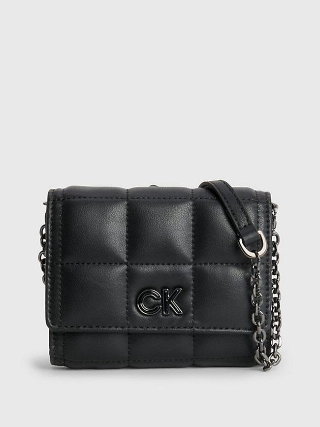 Black Calvin Klein Recycled Quilted Wallet Women Bags | QMNL-70251