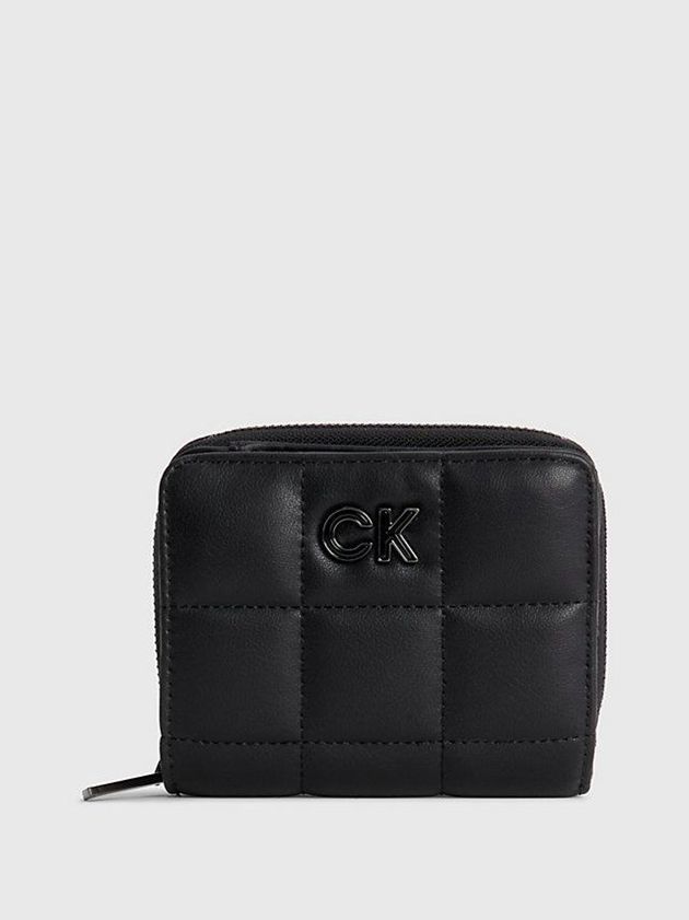 Black Calvin Klein Recycled Quilted Wallet Women Bags | PFVX-03512