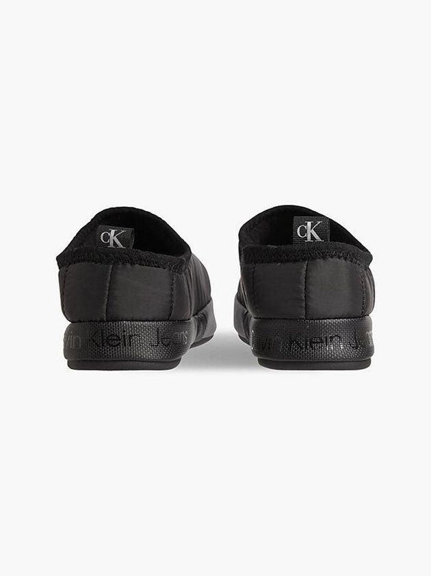 Black Calvin Klein Recycled Quilted Women Slippers | RCVP-25938