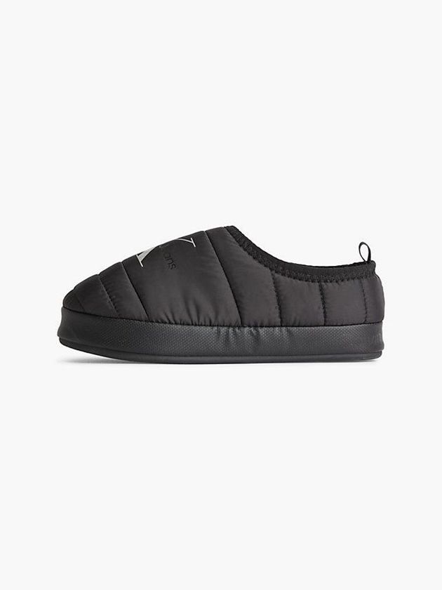 Black Calvin Klein Recycled Quilted Women Slippers | RCVP-25938