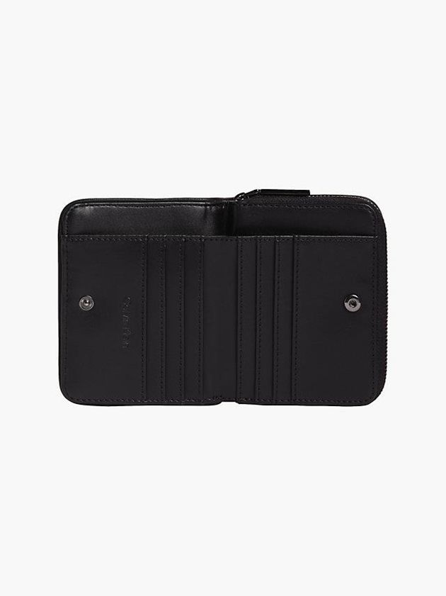 Black Calvin Klein Recycled Quilted Zip Around Women Wallet | OSVC-98506