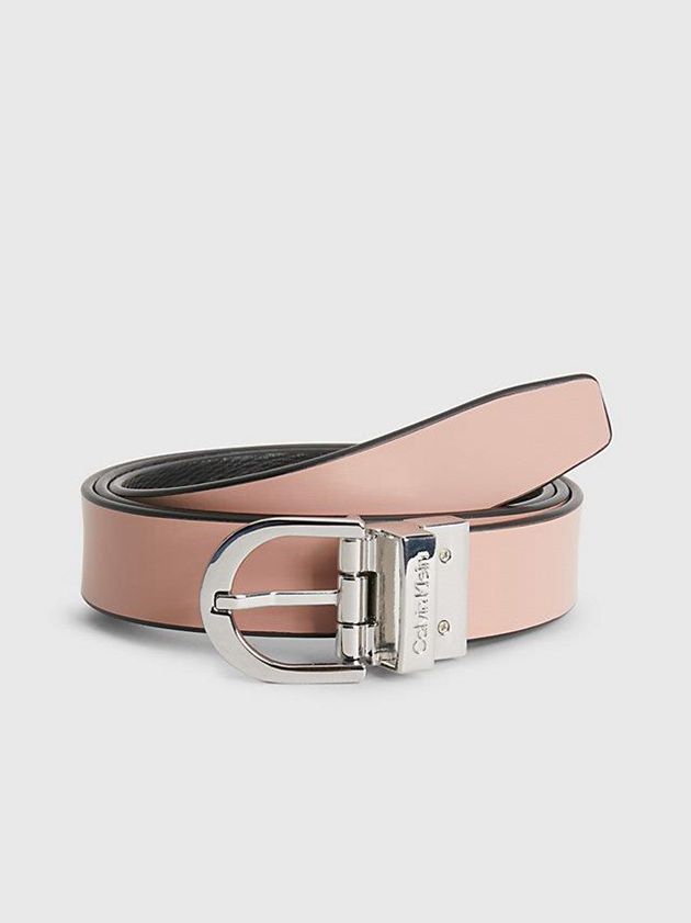 Black Calvin Klein Recycled Reversible Logo Women Belt | XUPB-78346
