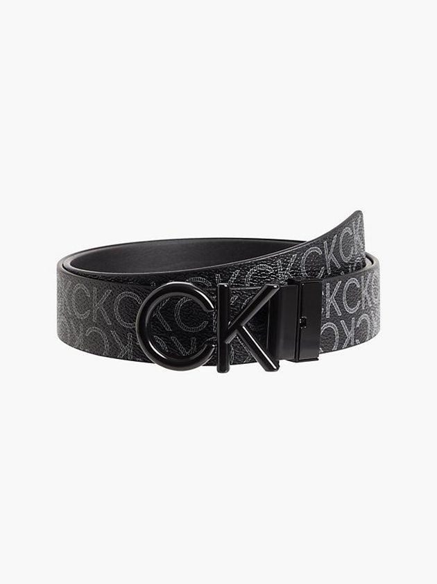 Black Calvin Klein Recycled Reversible Logo Men Belt | YSHD-32975