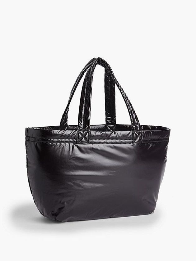 Black Calvin Klein Recycled Reversible Puffer Tote Women Bags | ETJN-17395