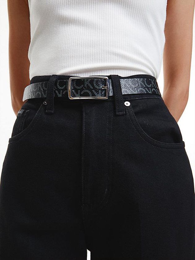 Black Calvin Klein Recycled Reversible Women Belt | FXNO-96058