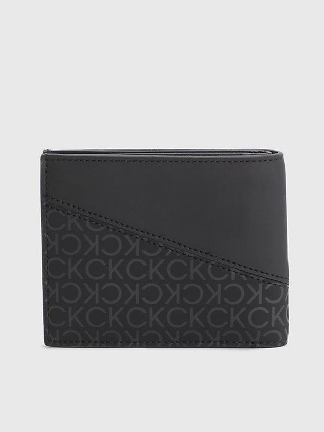 Black Calvin Klein Recycled Rfid Billfold Men Wallet | LFUJ-21976