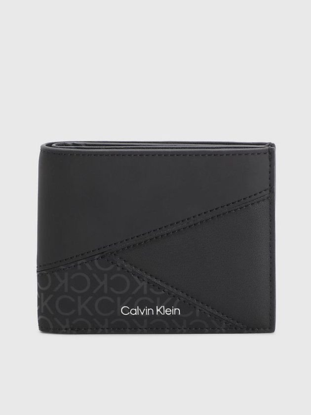 Black Calvin Klein Recycled Rfid Billfold Men Wallet | LFUJ-21976