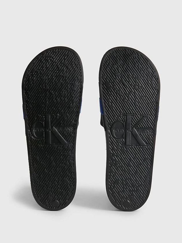 Black Calvin Klein Recycled Ripstop Sliders Men Slippers | DPHK-30687