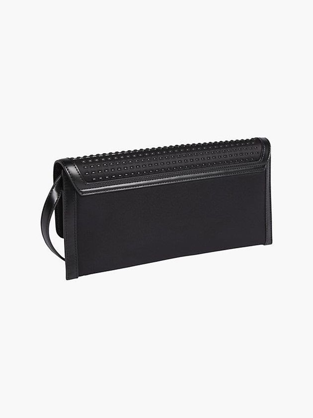 Black Calvin Klein Recycled Satin Studded Clutch Women Bags | WXSE-10479