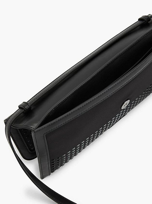 Black Calvin Klein Recycled Satin Studded Clutch Women Bags | WXSE-10479