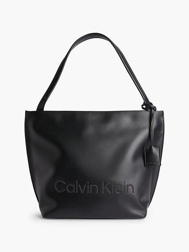 Black Calvin Klein Recycled Soft Tote Women Bags | OVYC-26704
