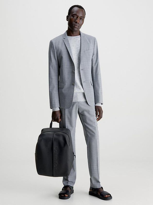 Black Calvin Klein Recycled Square Men Backpack | ULZO-42168