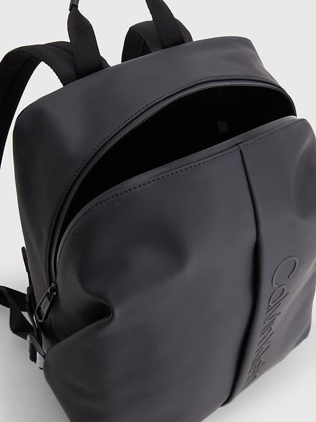 Black Calvin Klein Recycled Square Men Backpack | ULZO-42168