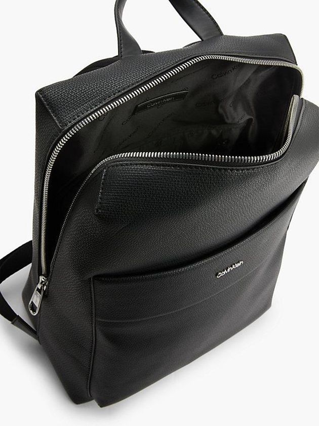 Black Calvin Klein Recycled Square Men Backpack | TRJF-34198