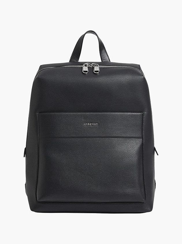 Black Calvin Klein Recycled Square Men Backpack | TRJF-34198