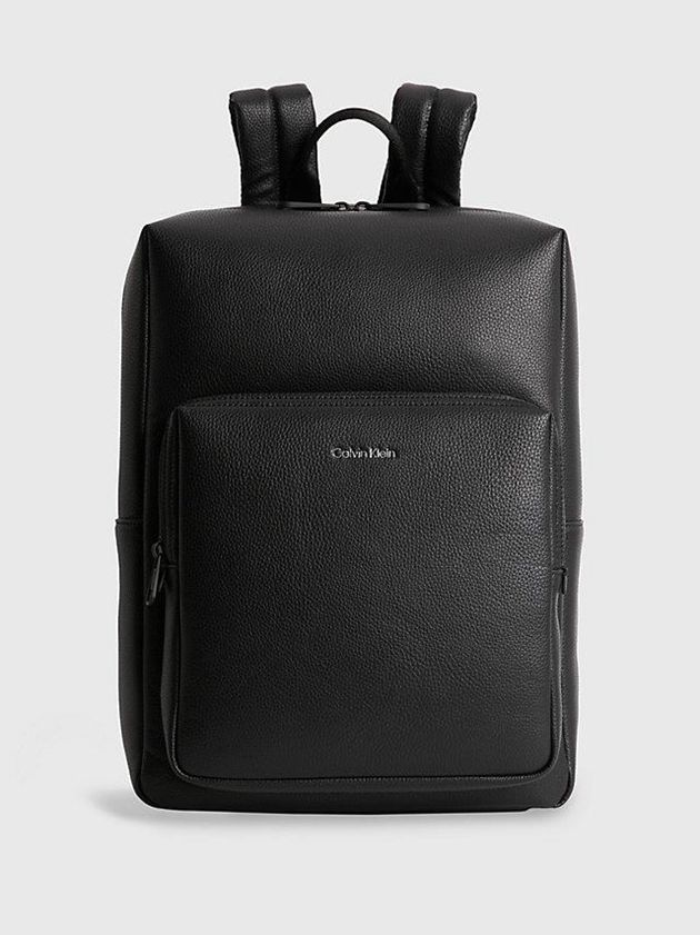 Black Calvin Klein Recycled Square Men Backpack | DXYK-35687