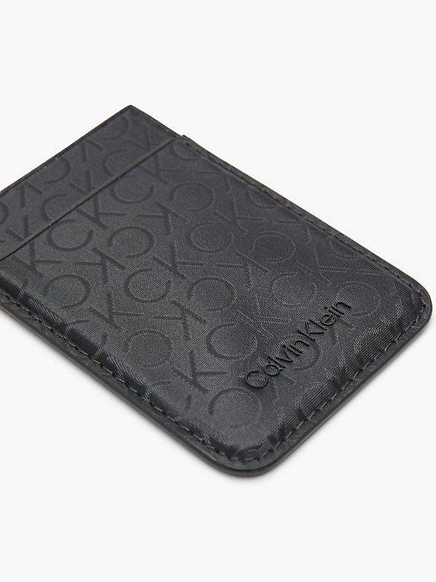 Black Calvin Klein Recycled Stick On Men Cardholders | QNTM-26409