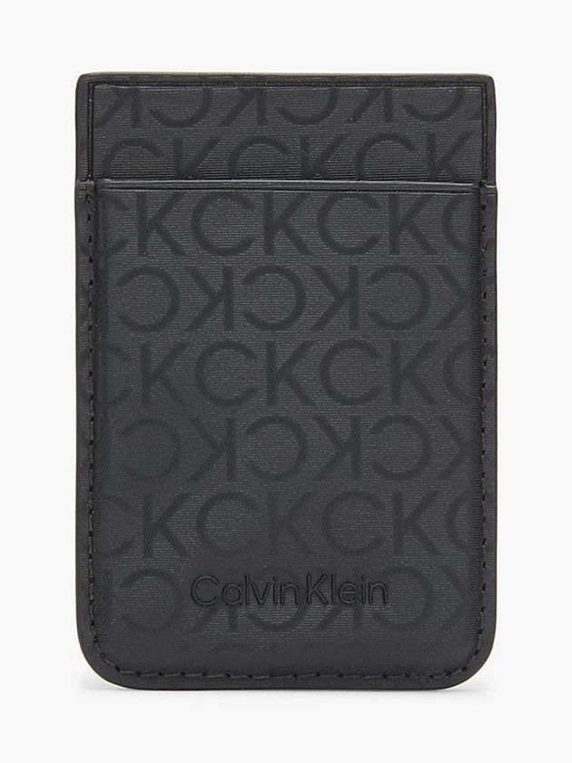 Black Calvin Klein Recycled Stick On Men Cardholders | QNTM-26409