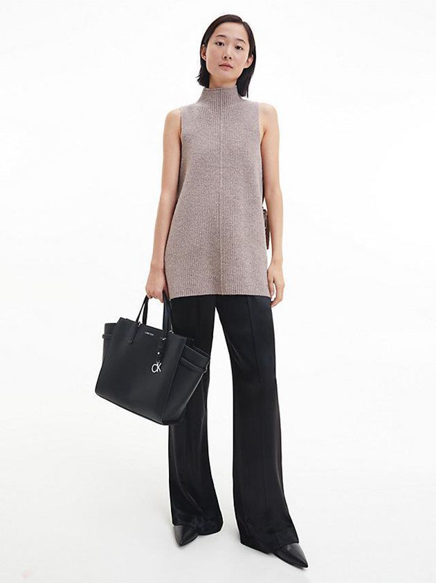 Black Calvin Klein Recycled Tote Women Bags | DWFI-70254