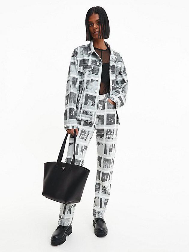 Black Calvin Klein Recycled Tote Women Bags | FIPO-70512