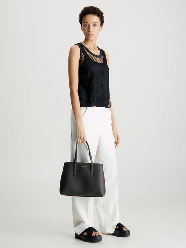 Black Calvin Klein Recycled Tote Women Bags | BYCO-61498